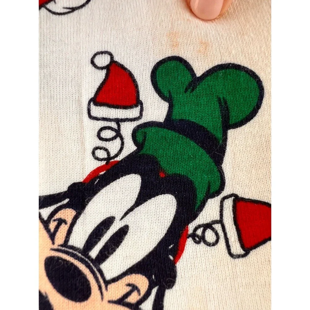 GAP Kids Disney Holiday Christmas Pajama Set Size 6 Organic Cotton Mickey Minnie